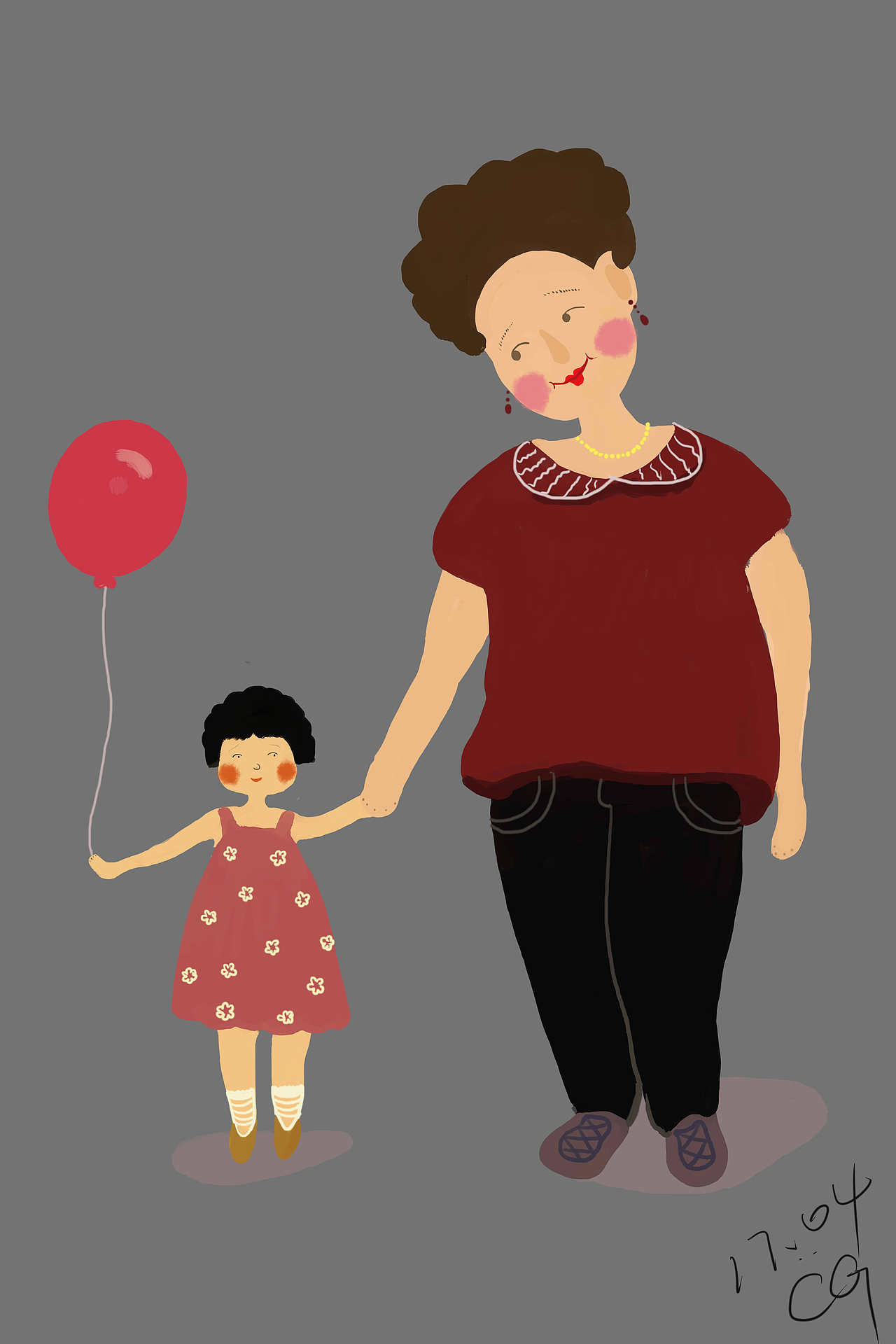 母女（图ZNzgyNjU0OTI=） - 创作习作 - 站酷设计师空城之歌原创素材 - 站酷ZCOOL