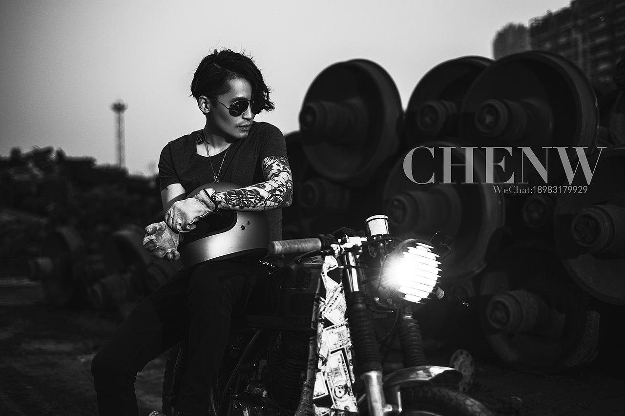 复古机车人像摄影