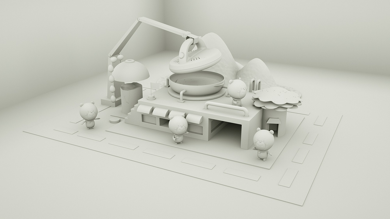 c4d小熊电器画册创意图（图ZMTEwNjUyOTAw） - 场景 - 站酷设计师木板上的西瓜皮原创素材 - 站酷ZCOOL