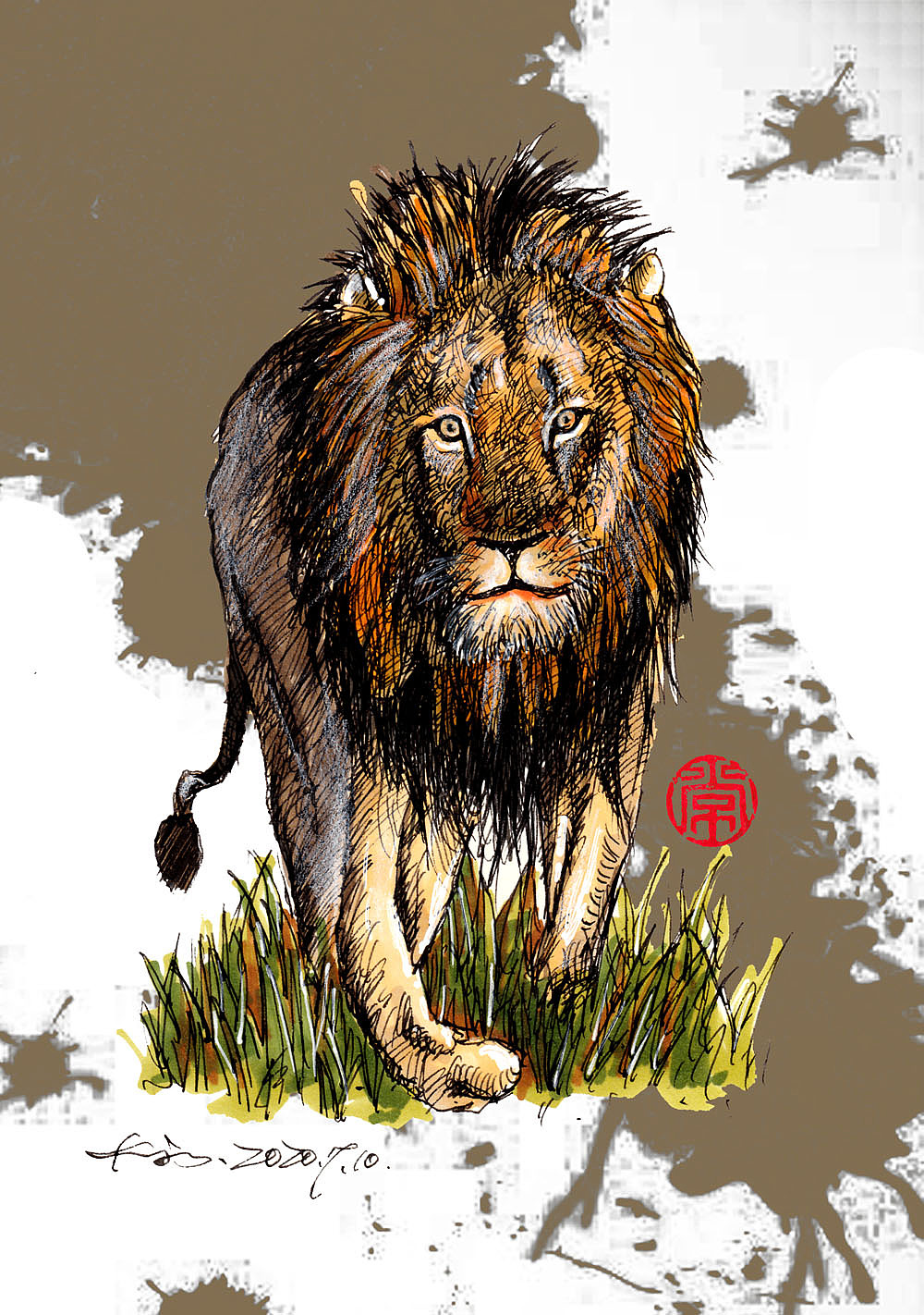 手绘坏男孩雄狮联盟（图ZMjE5NTkzMDA4） - 绘画 - 站酷设计师画设计原创素材 - 站酷ZCOOL