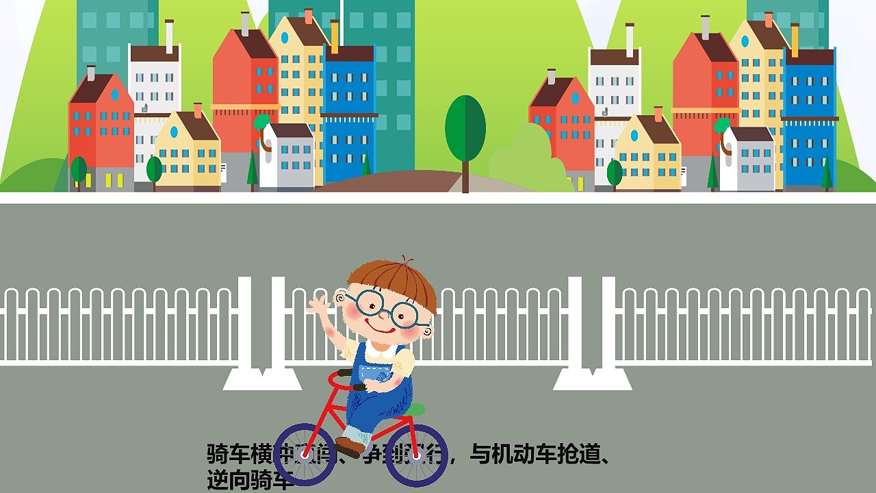 卡通清新小学生交通安全知识讲座PPT模板