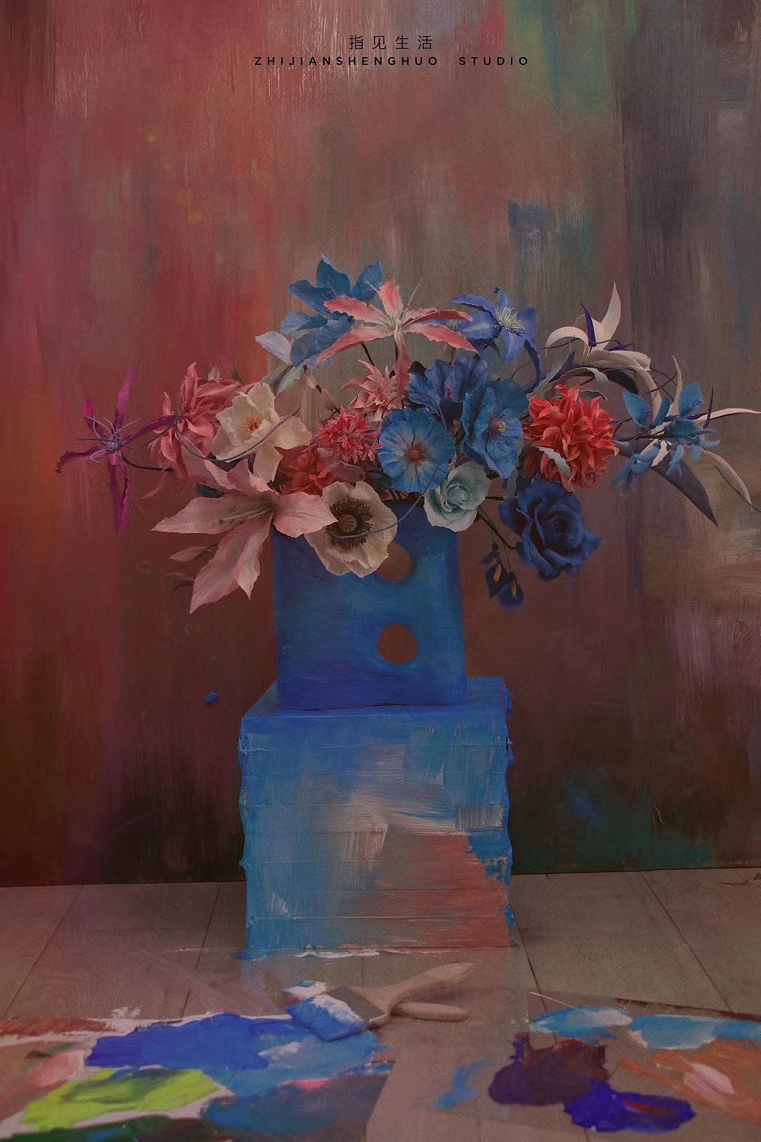 粘土花艺作品