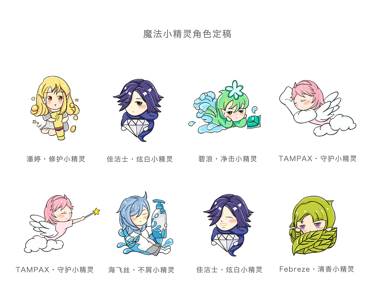 宝洁魔法手册插画排版（图ZMTUzNjA3MTU2） - 商业插画 - 站酷设计师绘中秋Vickie原创素材 - 站酷ZCOOL