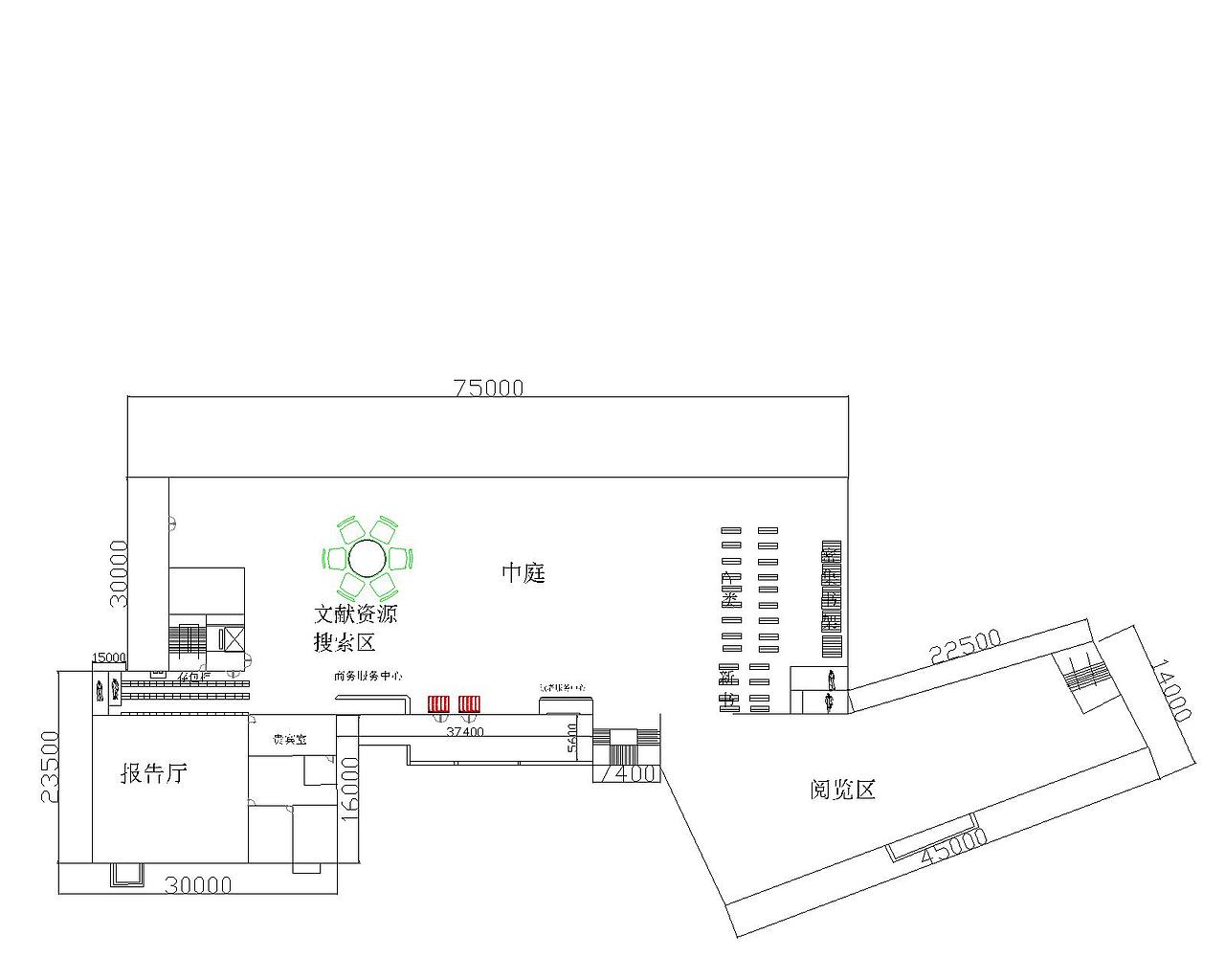 广州商学院图书馆平面图