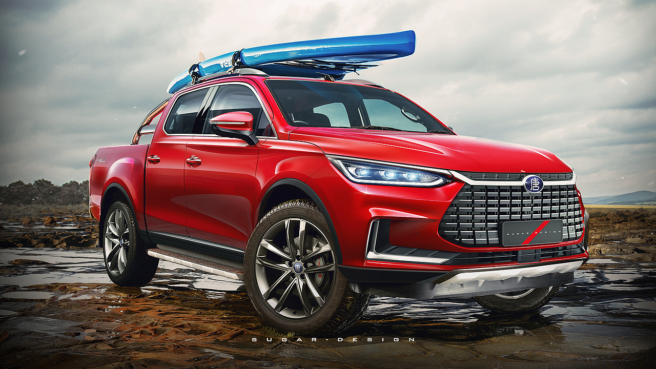 比亚迪唐做个皮卡是不是很刺激?我觉得挺帅!