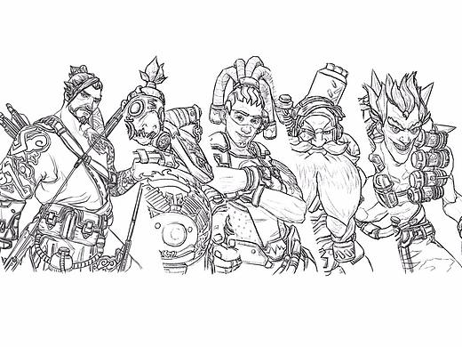 闲时线描练习