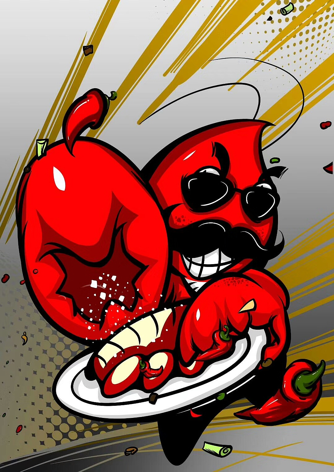 龙虾哥吉祥物设计（图ZMTM4NjEwNzU2） - IP形象 - 站酷设计师设计师杨慧斌原创素材 - 站酷ZCOOL