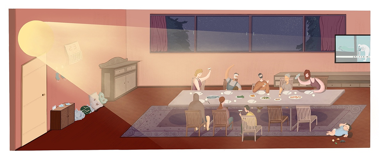 疫情下的我们（图ZMzAxNjY5Mzg0） - 艺术插画 - 站酷设计师曲奇饼干干饭原创素材 - 站酷ZCOOL