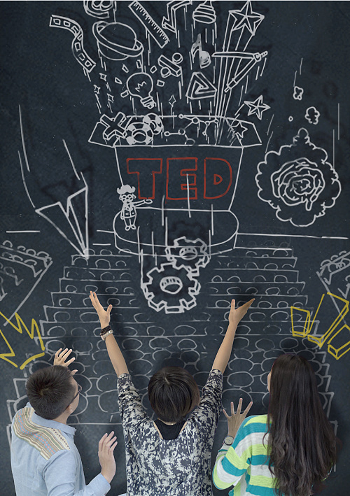 海报设计|东莞TEDx团队黑板画超现实风格宣传海报(图ZMjIyNDk2MDQ=) - 海报 - 站酷设计师小卫同学仔原创素材 - 站酷ZCOOL