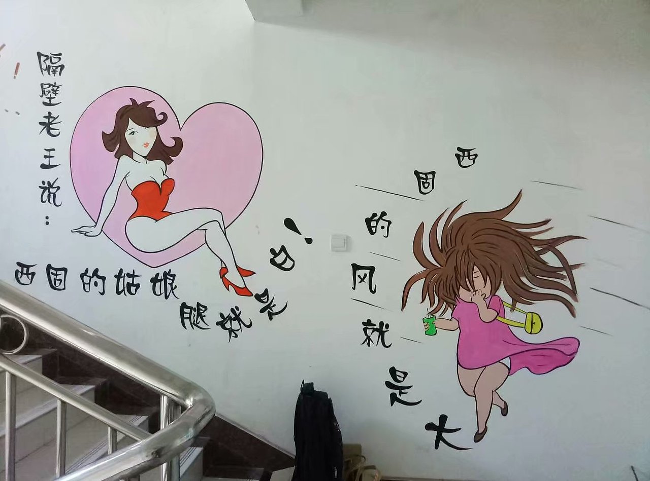 阿杜手绘速写肖像画墙绘手绘墙涂鸦墙体彩绘美术培训