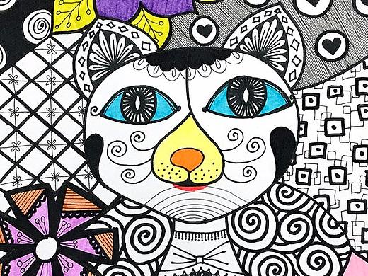 线描猫咪