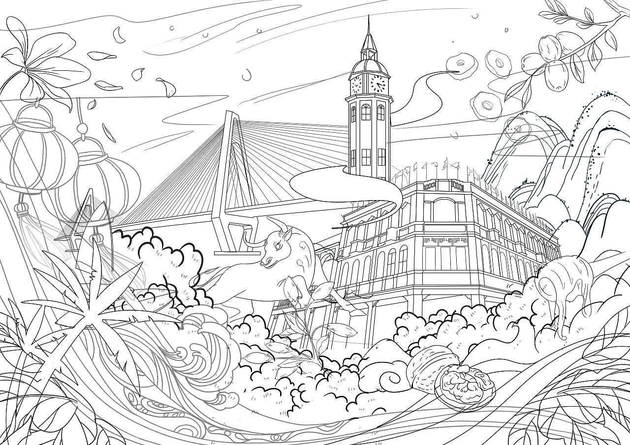 海口招商局牛年年货包装（图ZMjQzMDIyOTU2） - 商业插画 - 站酷设计师Wsp小魏原创素材 - 站酷ZCOOL