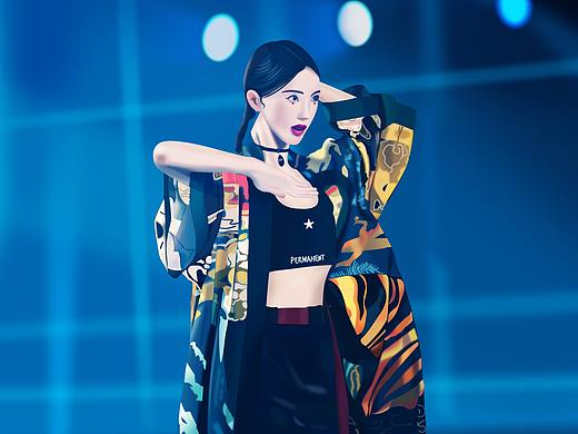 金晨小姐姐插画