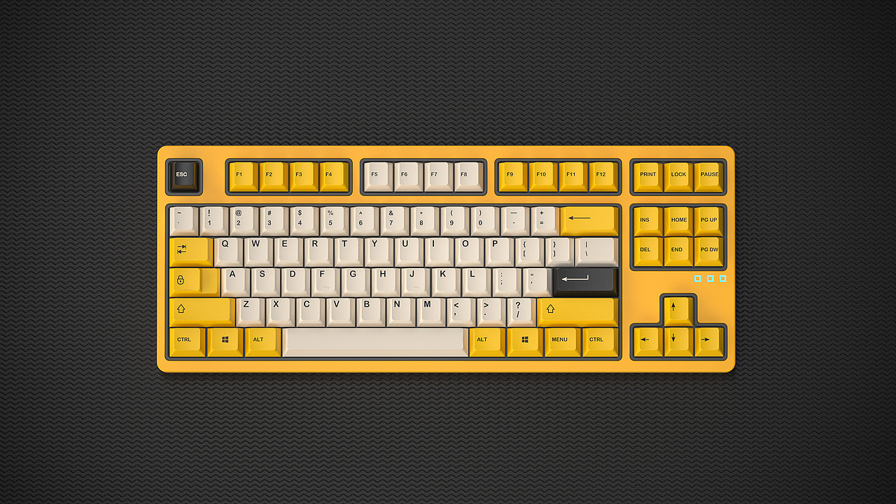 一组客制化键盘套件渲染