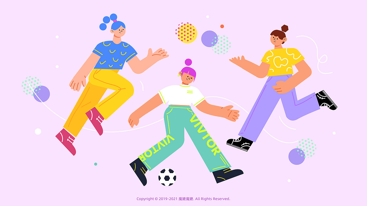 扁平风人物插画