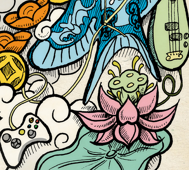 URBANEARS 产品海报插画创作（图ZMTEwNzE0Njg=） - 商业插画 - 站酷设计师PandaMei原创素材 - 站酷ZCOOL