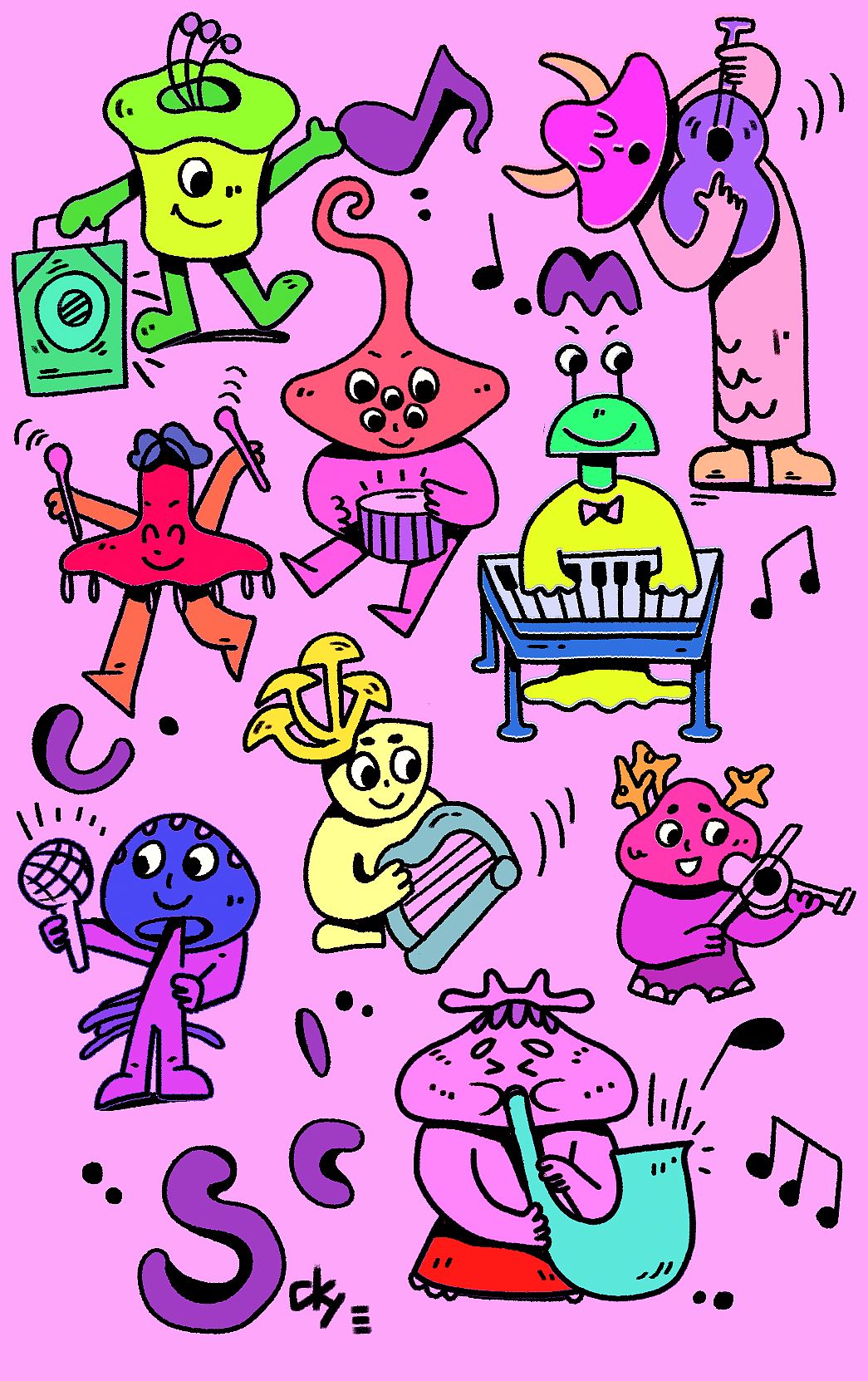 doodle练习（图ZMjYyMjc1Mjg4） - 艺术插画 - 站酷设计师像素小白可一原创素材 - 站酷ZCOOL