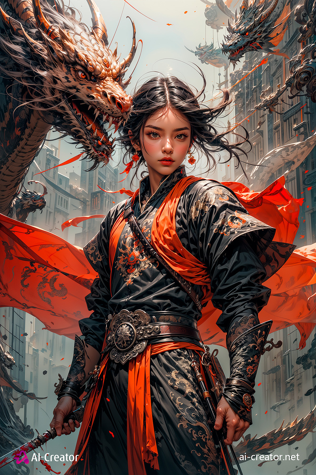 【AI绘画作品-130】藏龙