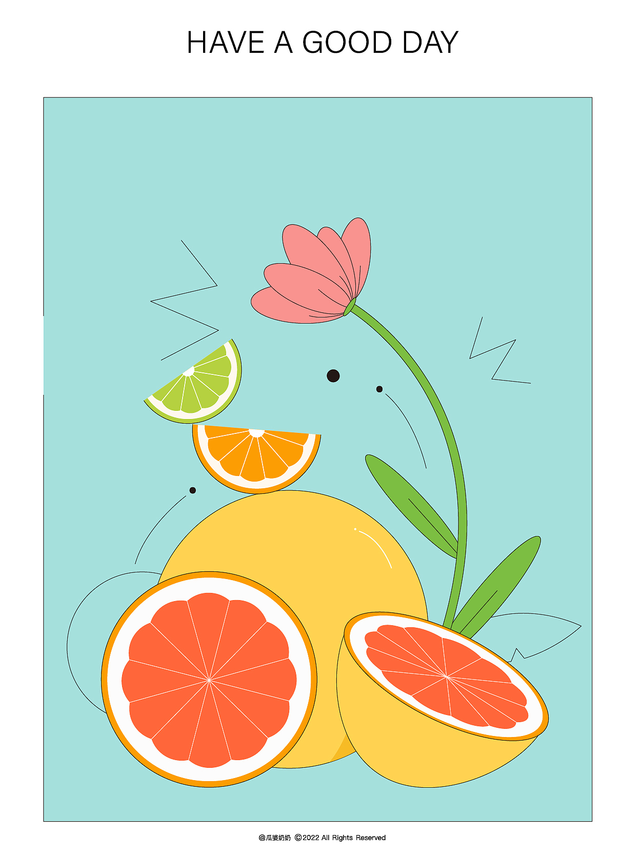 水果花卉系列插画～#创作加油站#（图ZMzEzMjg5NDg0） - 商业插画 - 站酷设计师瓜婆奶奶原创素材 - 站酷ZCOOL