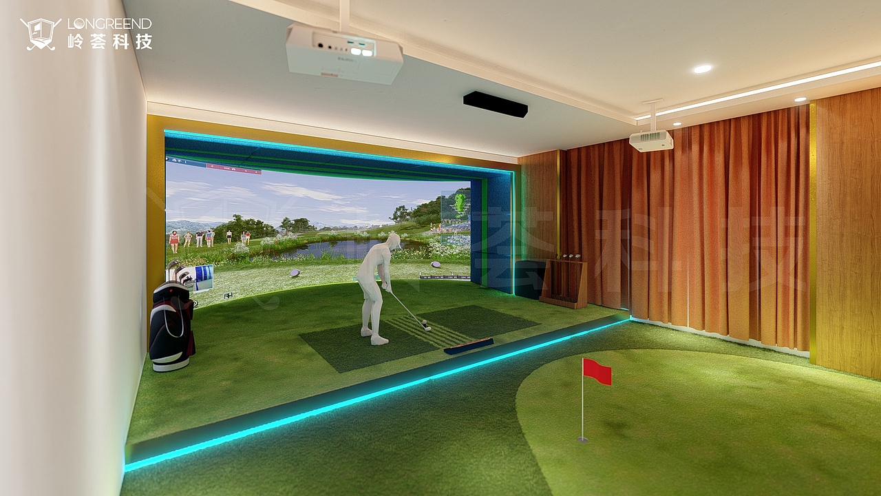 近两个月给客户做的方案效果图含人工果岭&室内高尔夫