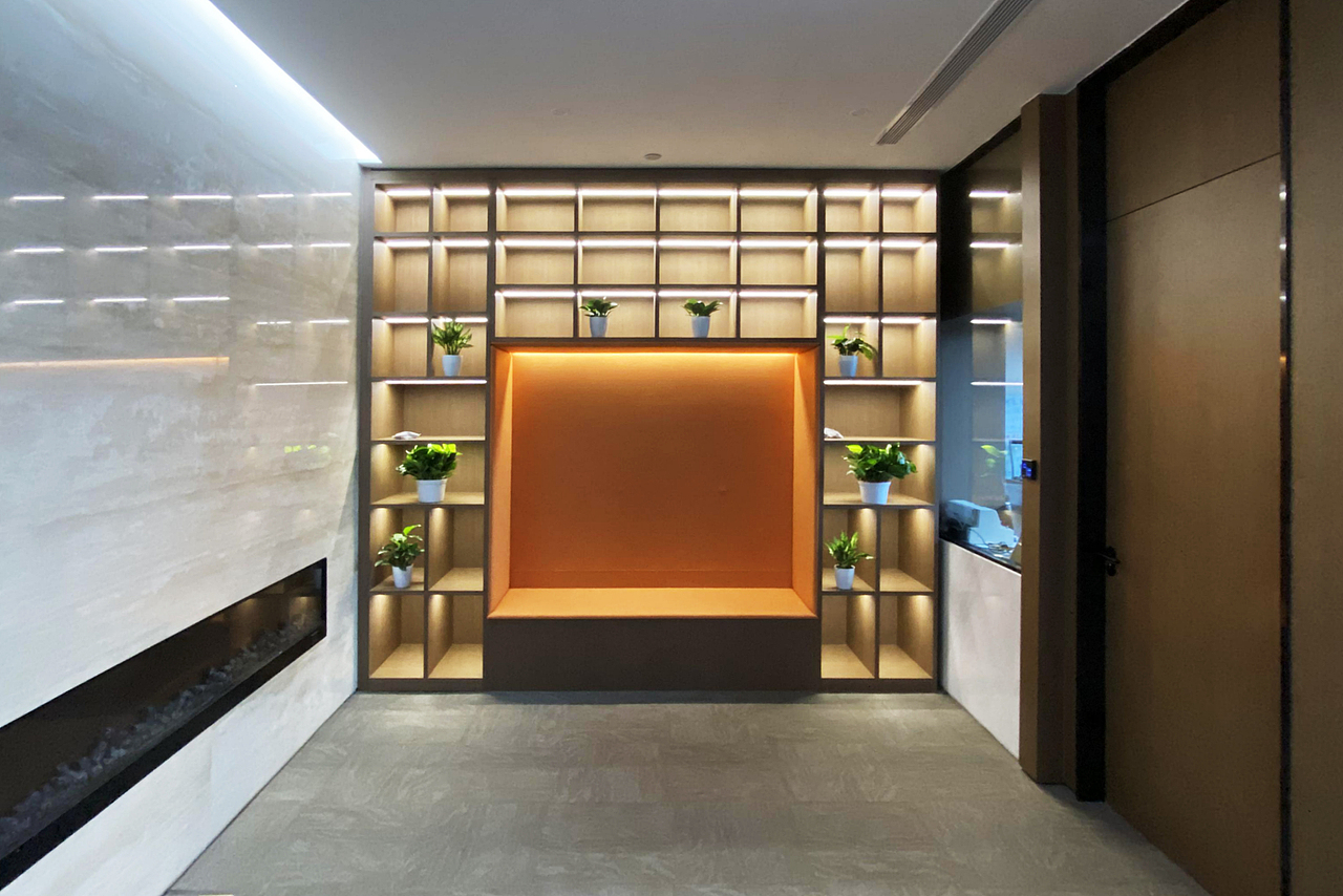 室内设计落地分享|弧面造型办公空间