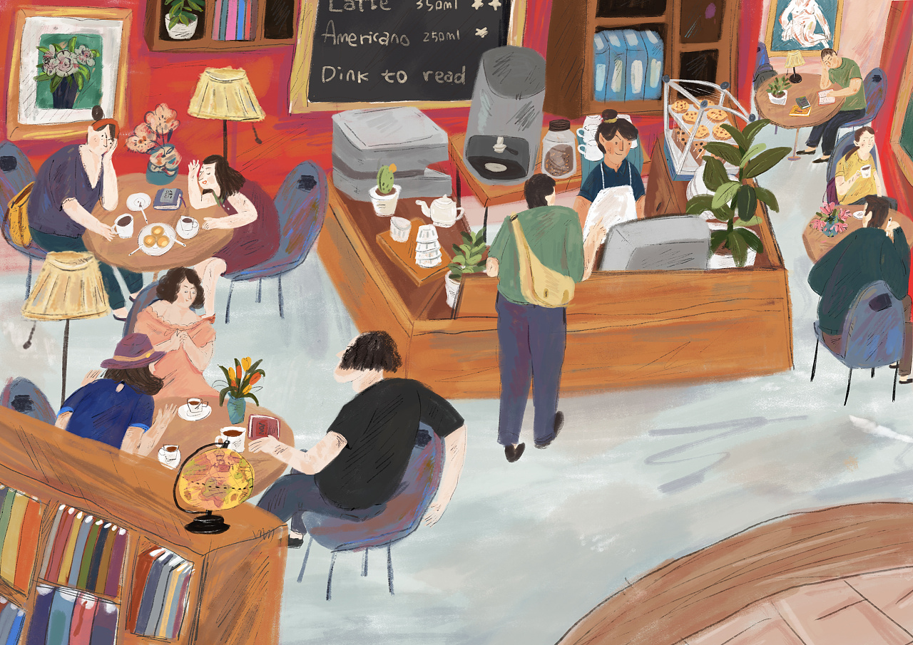 书店里的咖啡区