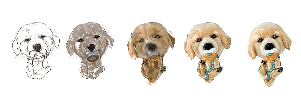 萌宠 手机壳设计 插画