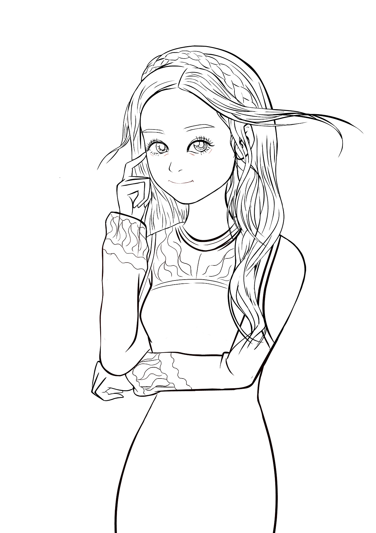 赵丽颖漫画肖像|插画|艺术插画|一笔成_原创作品-站酷zcool