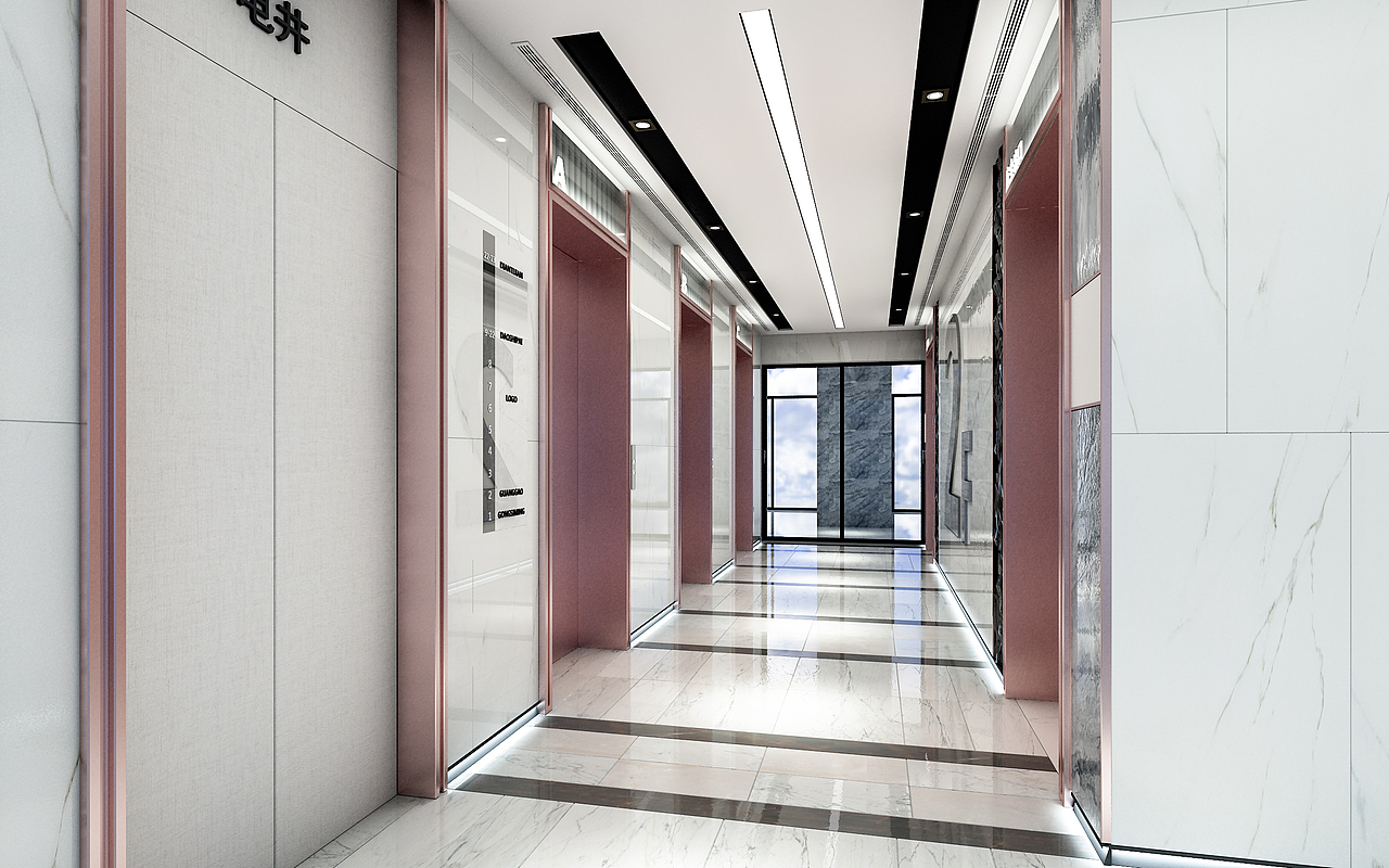 电梯间设计（图ZMjE5MDU4NTIw） - 家装设计 - 站酷设计师做毛线设计原创素材 - 站酷ZCOOL