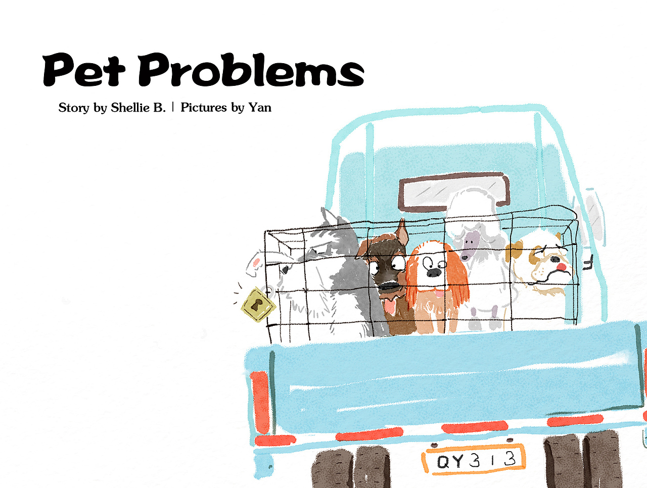 绘本故事：pet problems（图ZMzE1ODgwNjQ=） - 儿童插画 - 站酷设计师岩_Illustration原创素材 - 站酷ZCOOL
