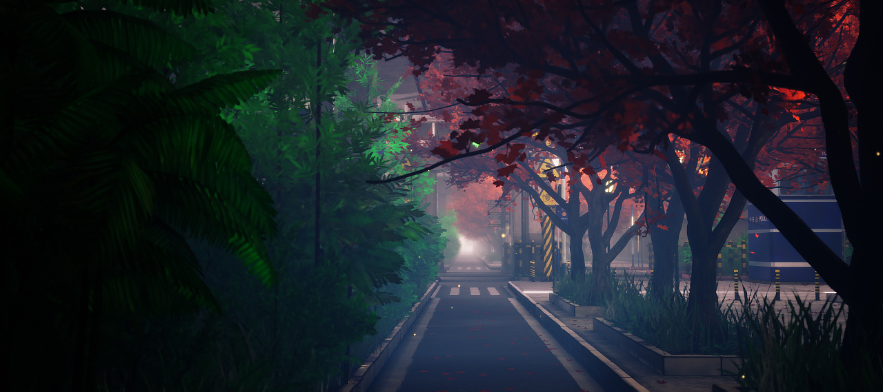 ue4动漫风格街景