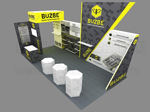 参展展位展台设计制作，拆装式新型搭建材料，绿色环保