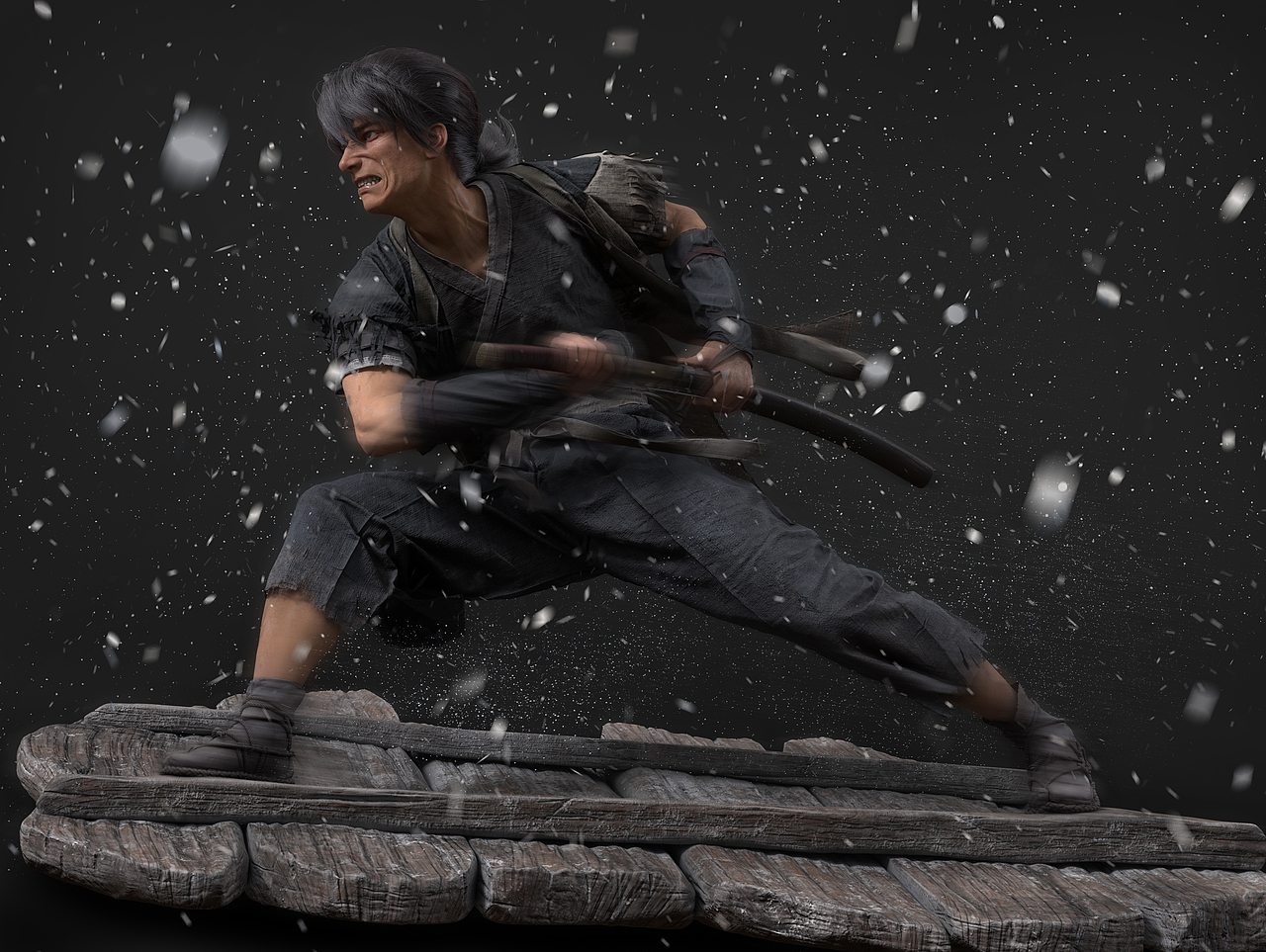 异邦人:无皇刃谭》红鬼无名 fanart_鸡哥的故事-站酷zcool