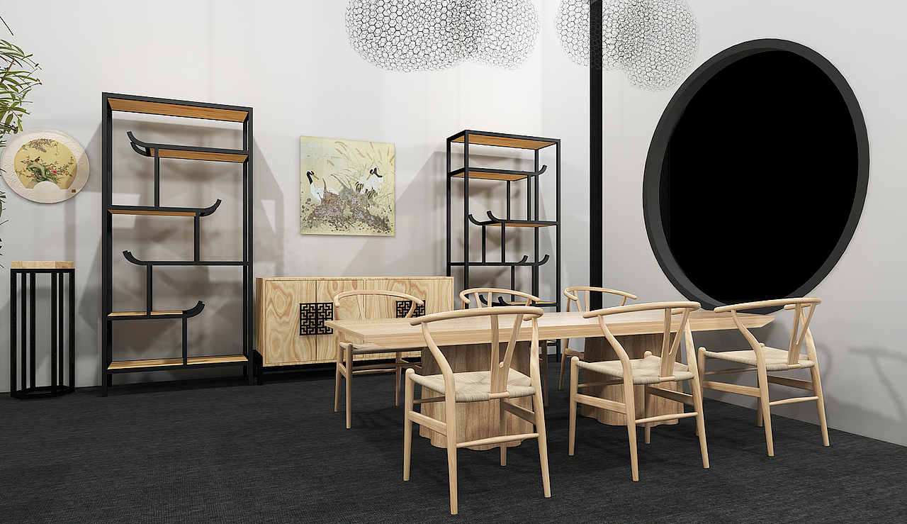 景德镇 新中式展示设计 落地方案（图ZMTI2NDUyNzU2） - 展陈设计 - 站酷设计师未空间设计原创素材 - 站酷ZCOOL