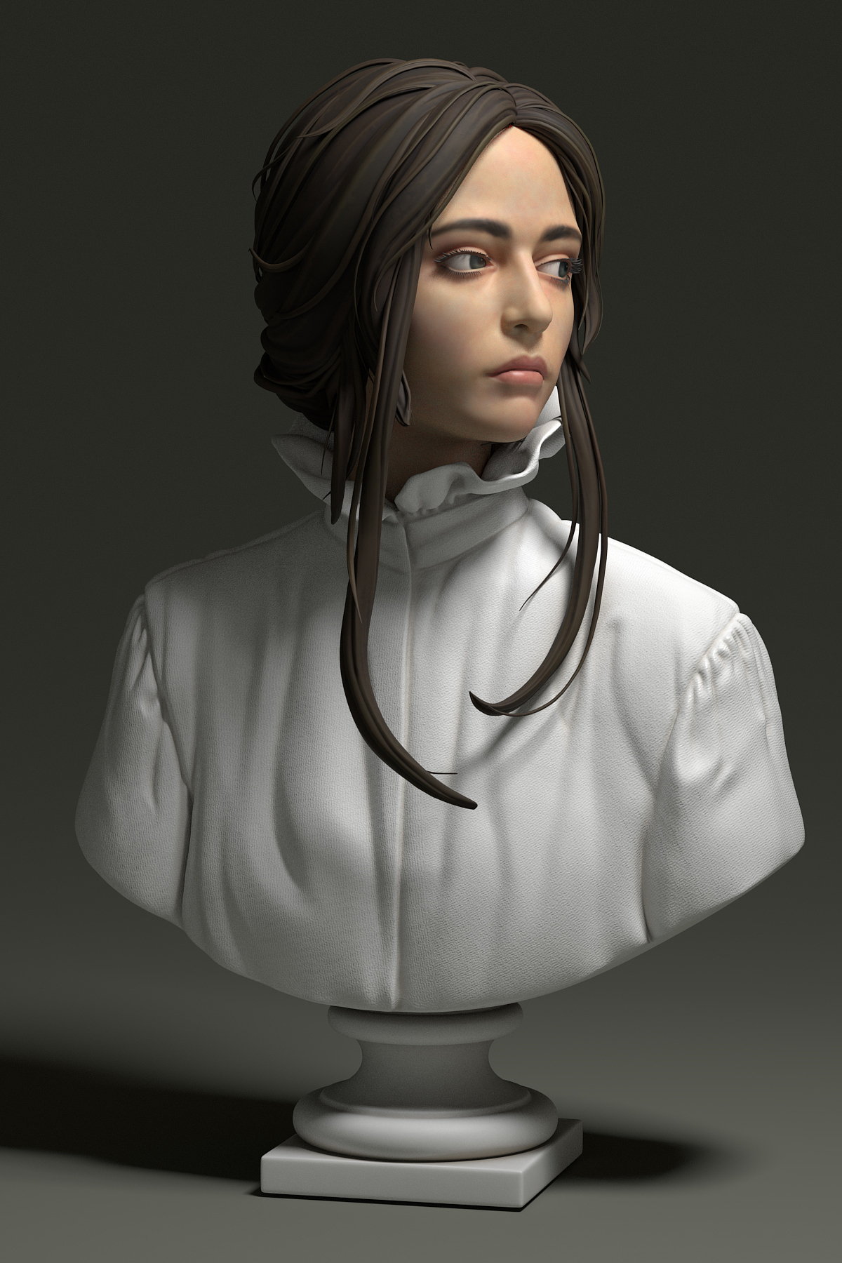 胸像练习20201007|三维|人物/生物|eeloel_原创作品-站酷zcool