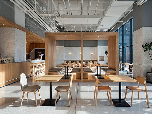 郑州暖暖现代简约风咖啡厅装修设计公司案例