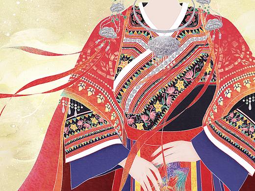 畲族《盘瓠传说》系列插画及衍生品