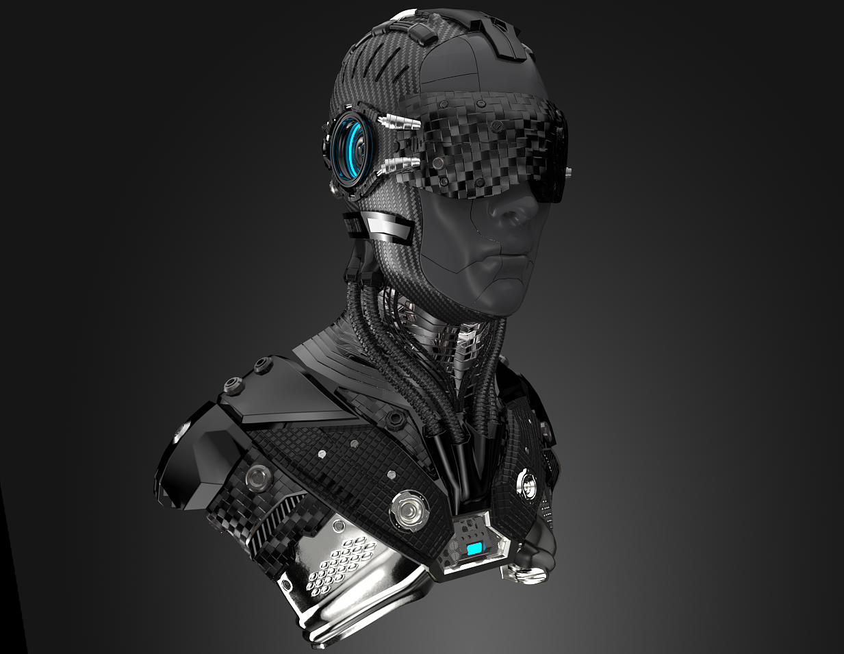 机甲头盔|三维|机械/交通|李欣佺 - 原创作品 - 站酷 (zcool)