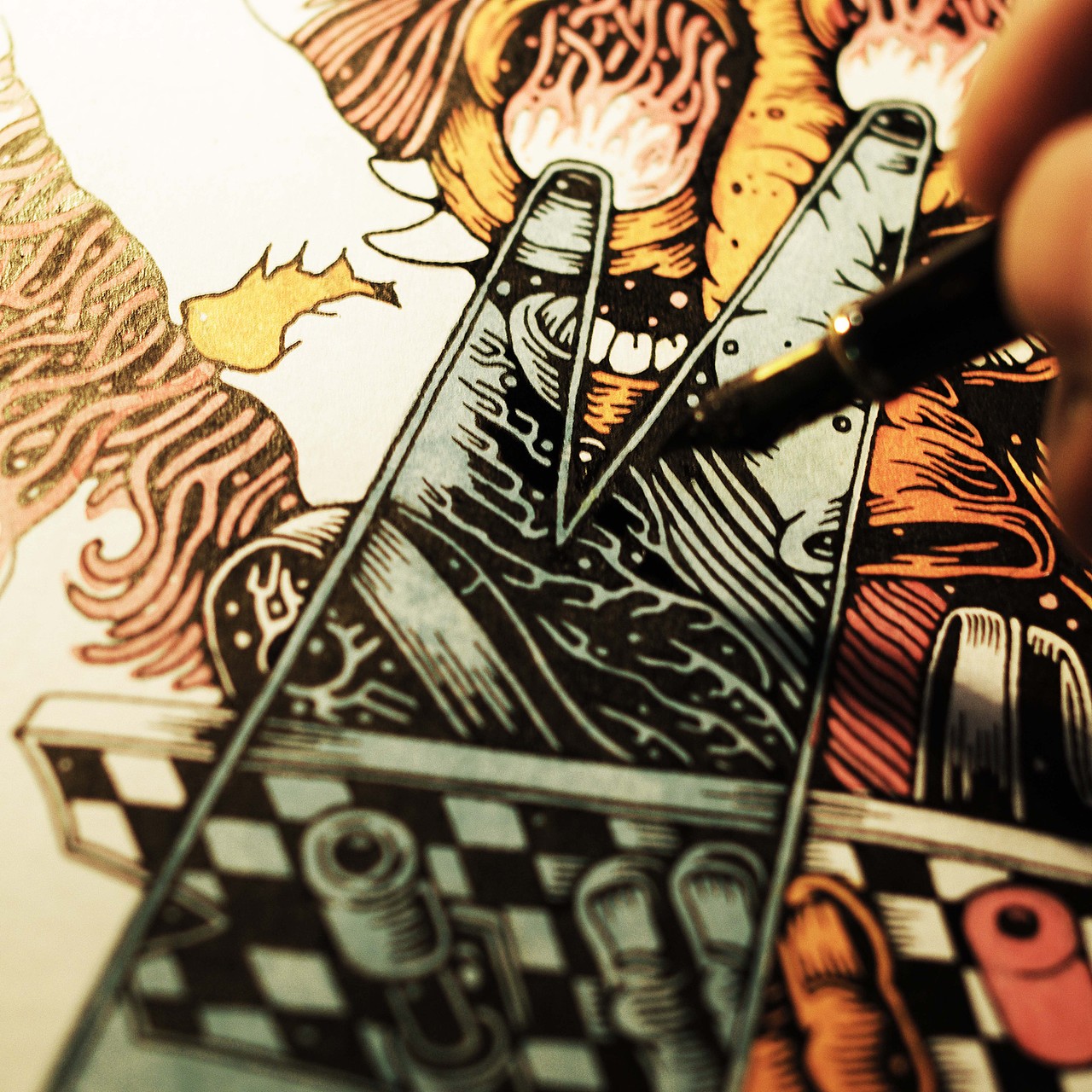 纯手工插图VANS off the wall