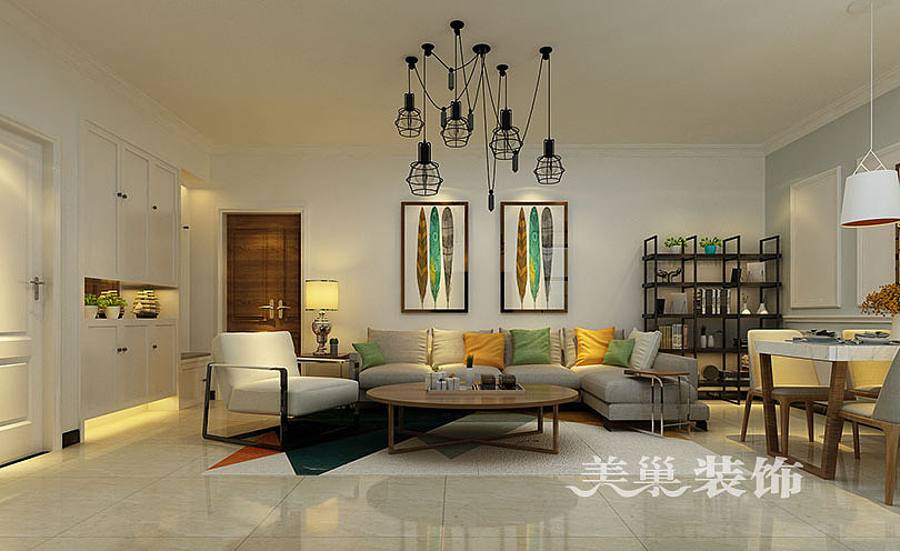 北欧风沙发背景墙