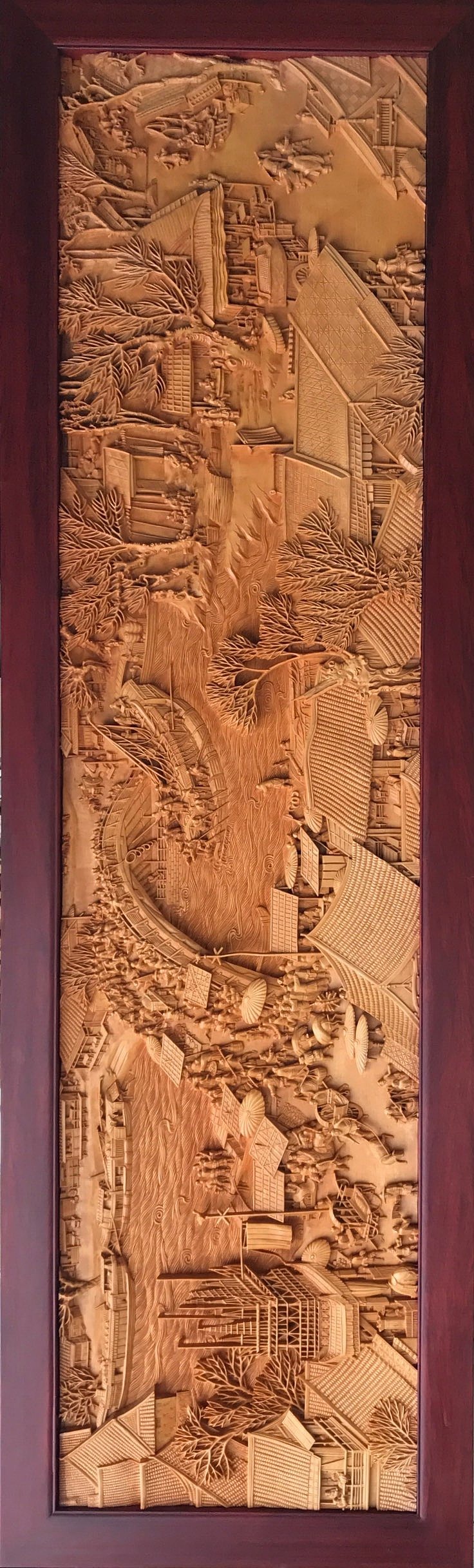 周先荣巨型木雕版清明上河图