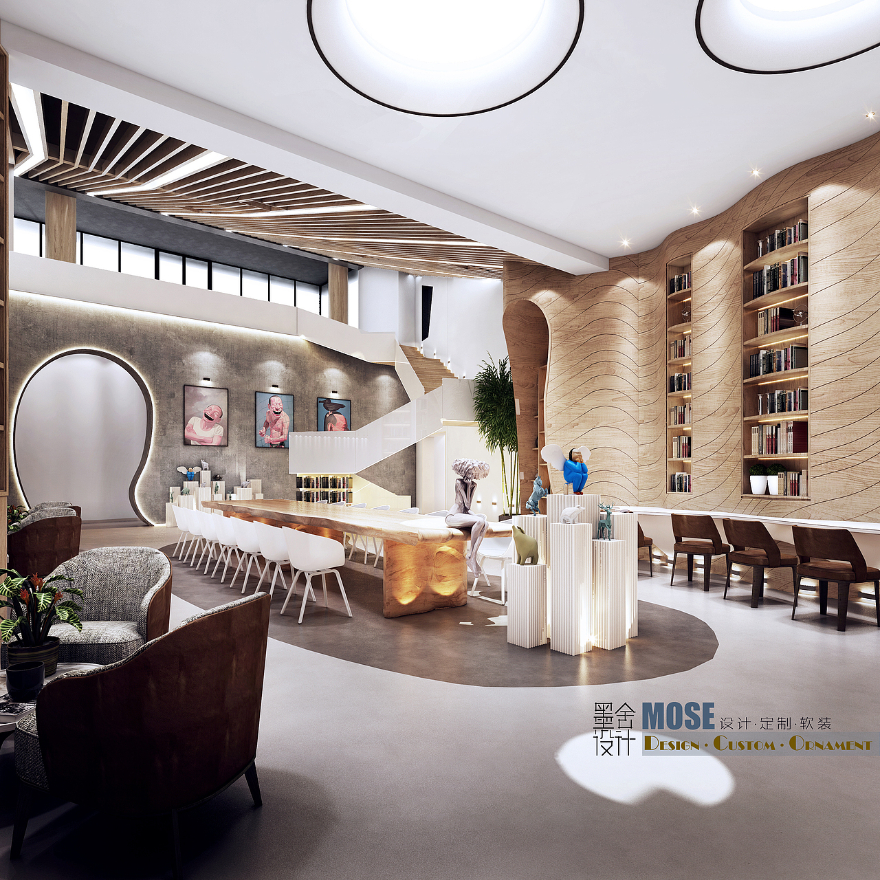 墨舍设计 | 艺展展厅设计（图ZMjMzMjk3NzQ4） - 展陈设计 - 站酷设计师墨舍空间设计原创素材 - 站酷ZCOOL