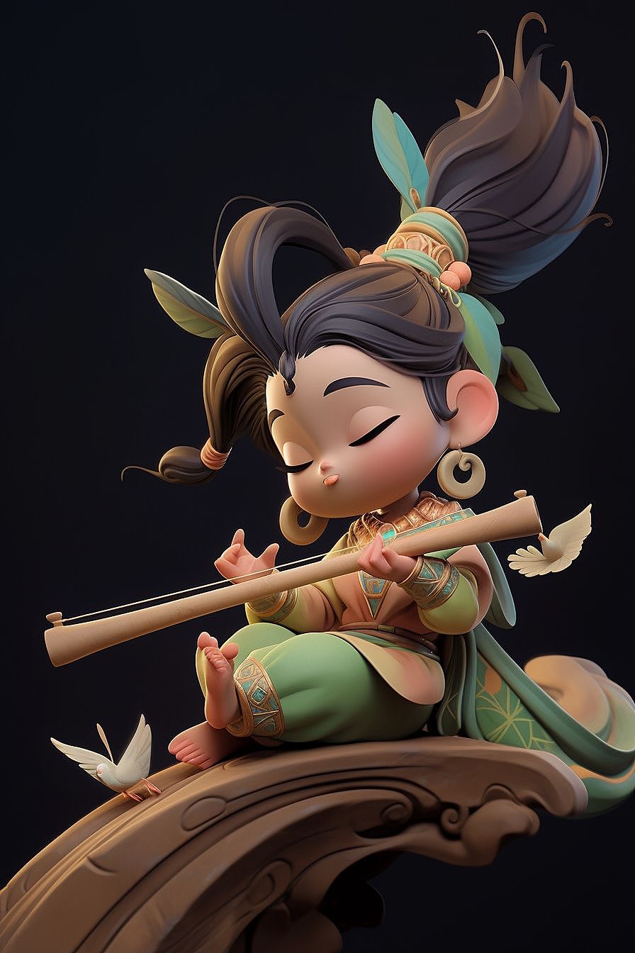 国风小洛神（图ZMzM5MzY1OTY0） - AI作品 - 站酷设计师鱼日爱设计原创素材 - 站酷ZCOOL