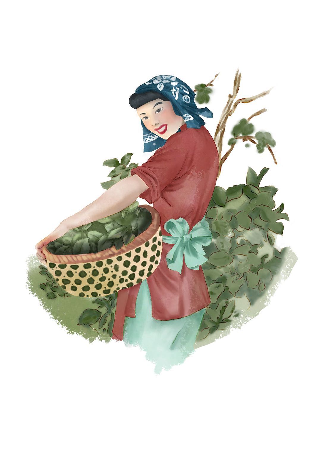 原创茶包装 | 古濮龙团×爱画画的小媛媛