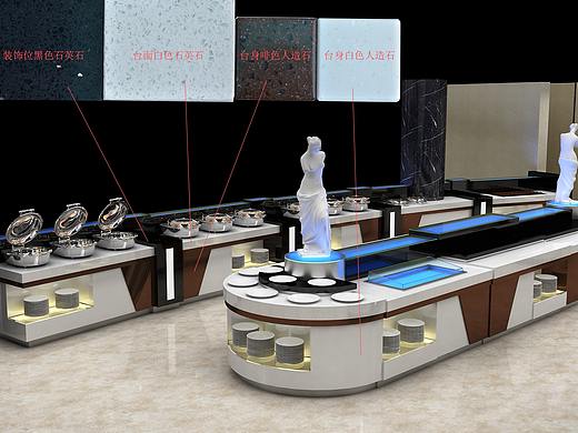 自助餐台布置图片越南酒店餐厅自助餐台效果图案例分享