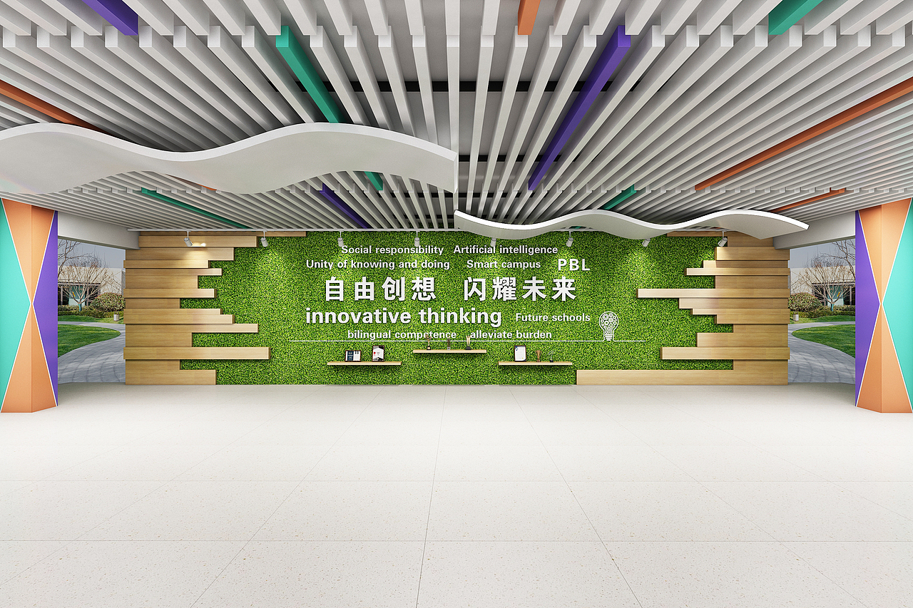学校背景墙（图ZMTgyNjg4NzUy） - 建筑/空间 - 站酷设计师江北刘大炮原创素材 - 站酷ZCOOL
