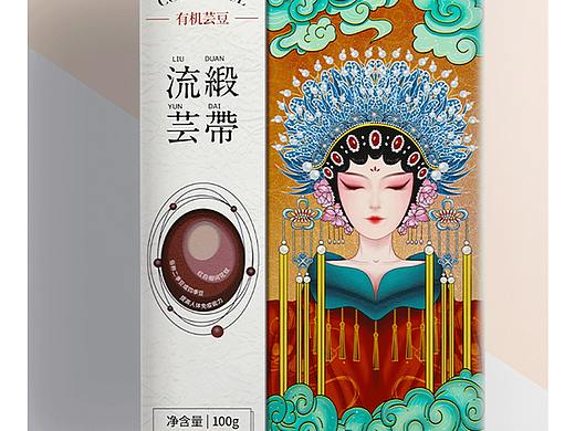 梵墨×自然之源有机芸豆包装 | 缎带流芸
