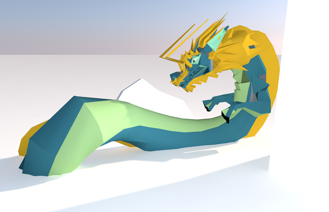 3d龙低模c4d渲染试试2017年10月17日135906