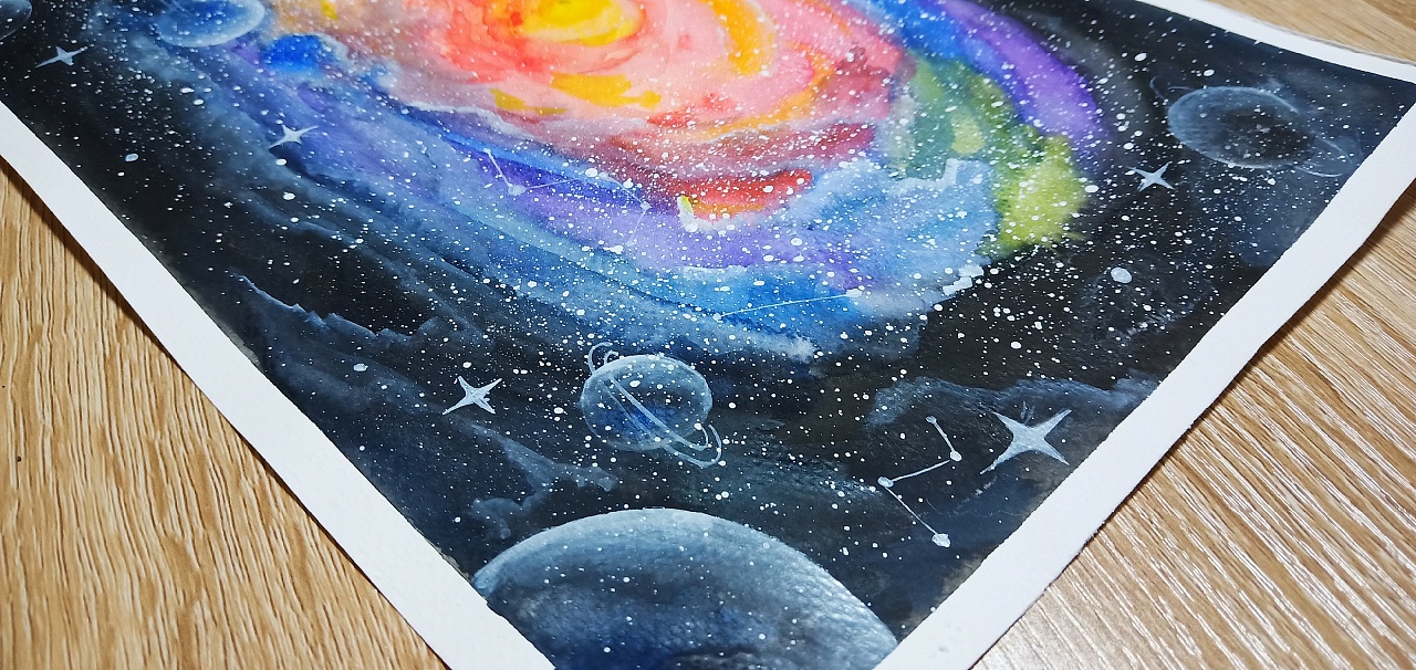 水彩宇宙