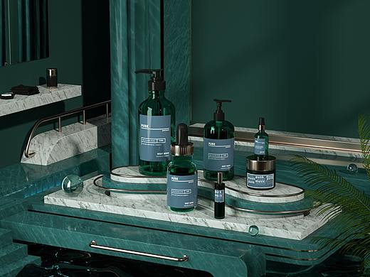 PUNK润肤产品效果图渲染 | 详情页制作